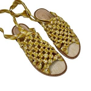 Vicenza Anthropologie Lace Up Knotted Rope‎ Sandals